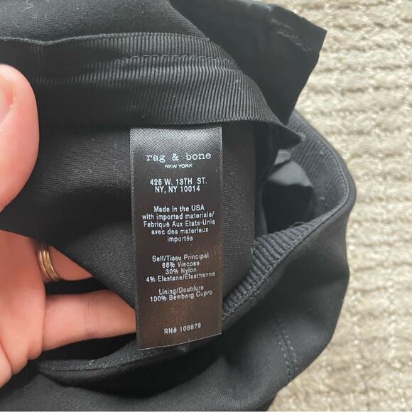 rag & bone Annie Cropped Ponte Pants in Black Size 8 - Picture 5 of 7